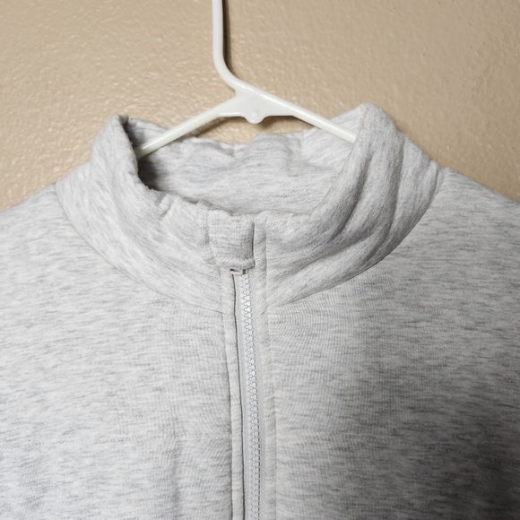 3 Dots Light Heathered Gray Knit Puffer Jacket-Size M - Picture 5 of 6